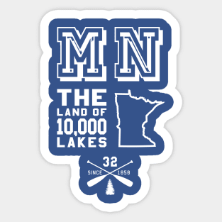 Minnesota MN Land of 10,000 Lakes Sticker